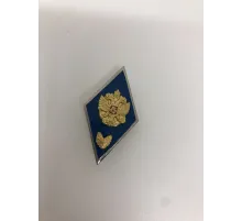 Значок мет. Ромб Военное училище син. (орел без щитка) хол. эм.