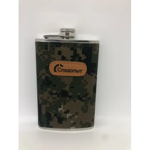 Фляжка в оплетке из oxford camo pixel, 280 мл