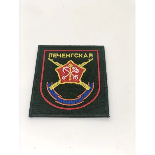Шеврон нарукавный Печенгская (олива,красный кант)
