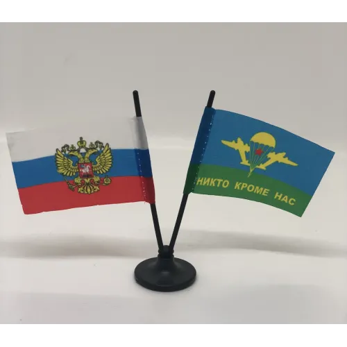 Флажок миниат. двойной на подставке с липуч. (4,5х7 см)